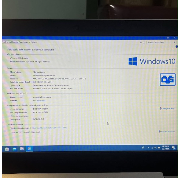 LAPTOP LENOVO Ideapad 320 / AMD A9 / 4GB/1TB