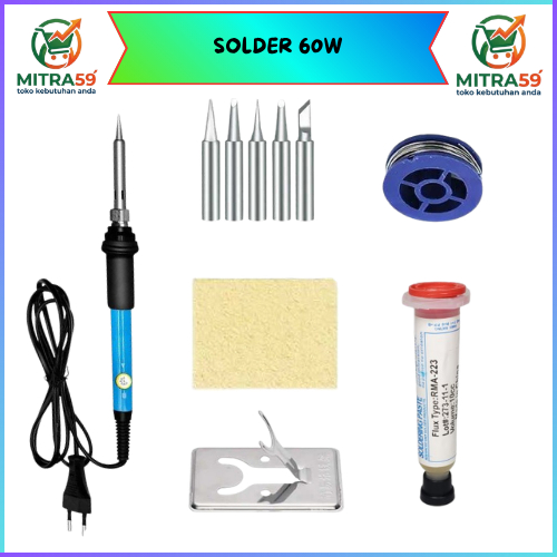 Taffware CS-31C Set Solder Elektronik 60 Watt Set Lengkap Solder Listrik 60W Dengan Pengatur Suhu Ad
