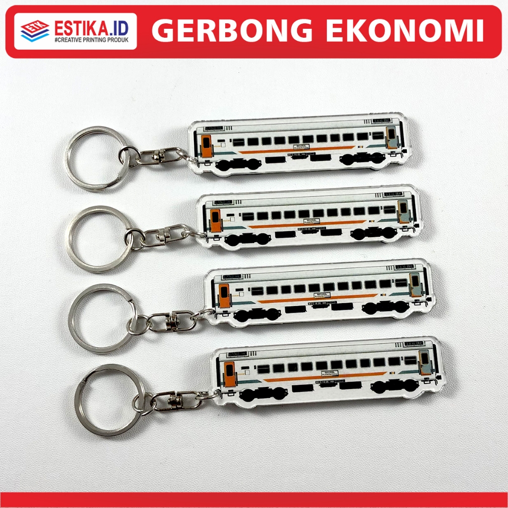 Ganci Kereta Gerbong Ekonomi | Gantungan Kereta Akrilik