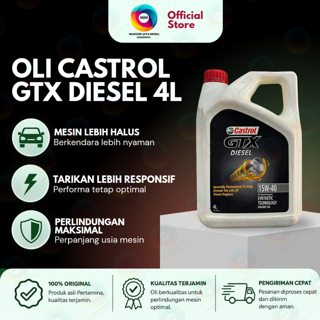 CASTROL GTX SYNTHETIC TECHNOLOGY OLI MESIN DIESEL | 4 LITER