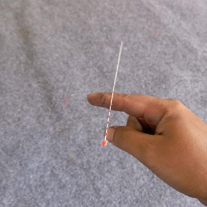 entul ujung tegek 30 cm ,bahan fiber optik setting nutul timah kecil
