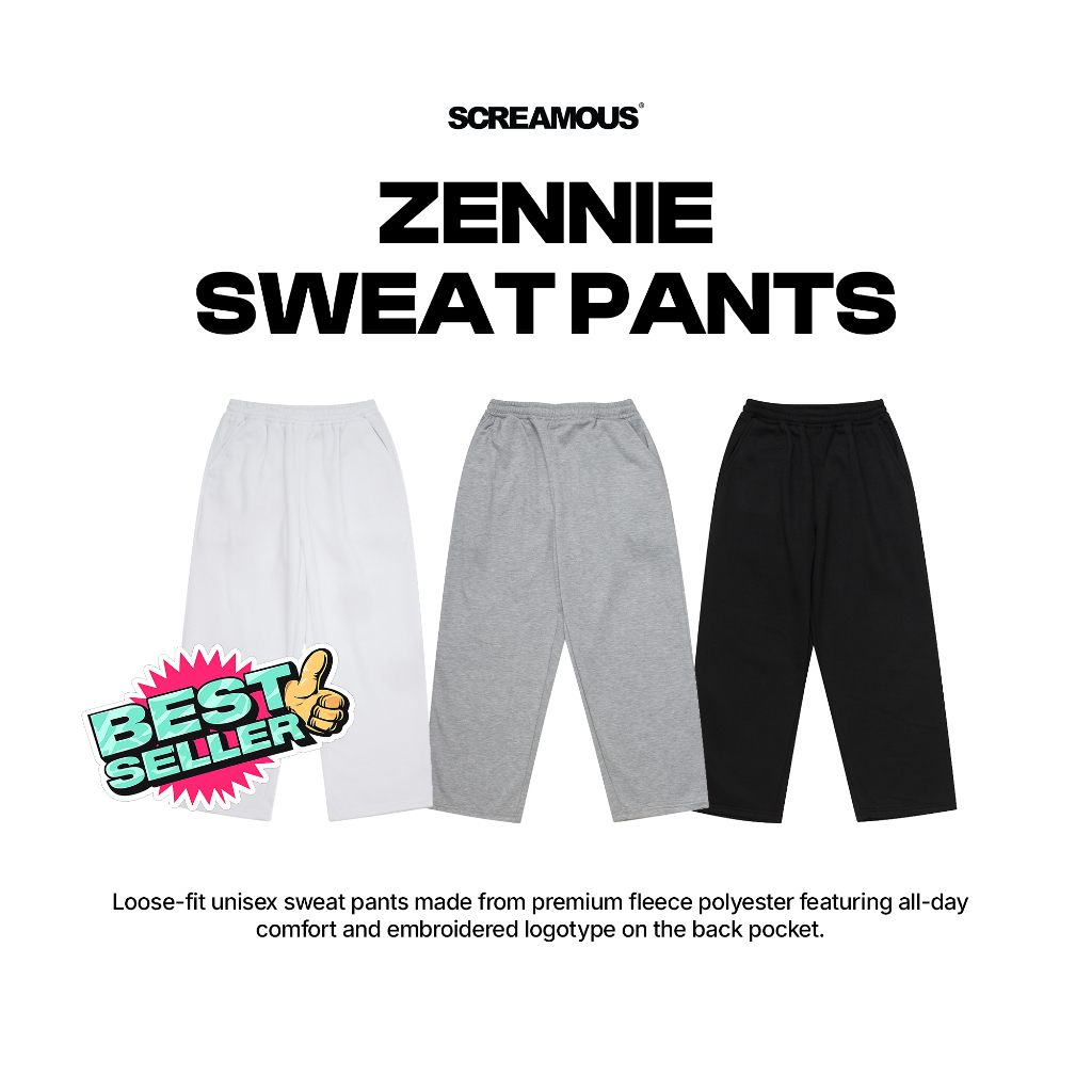 Screamous Sweat Pants Celana Sweat Pants Pria ZENNIE