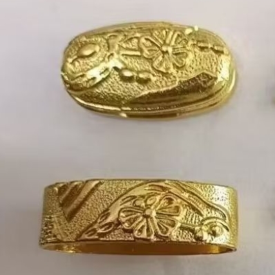 aksesoris samurai katanas fuchi kashira ornamen ukiran