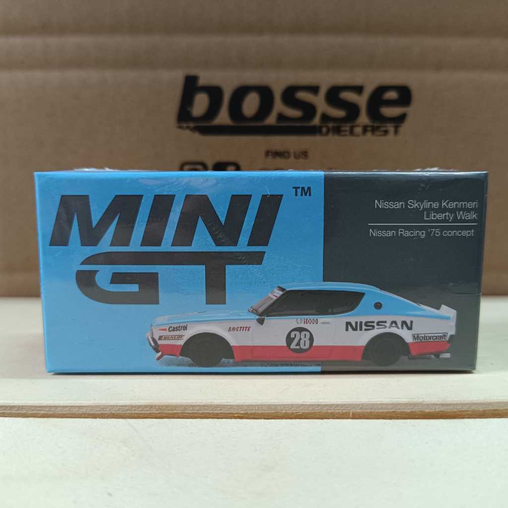 Mini GT 1212 Nissan Skyline Kenmeri Liberty Walk Nissan Racing '75 concept