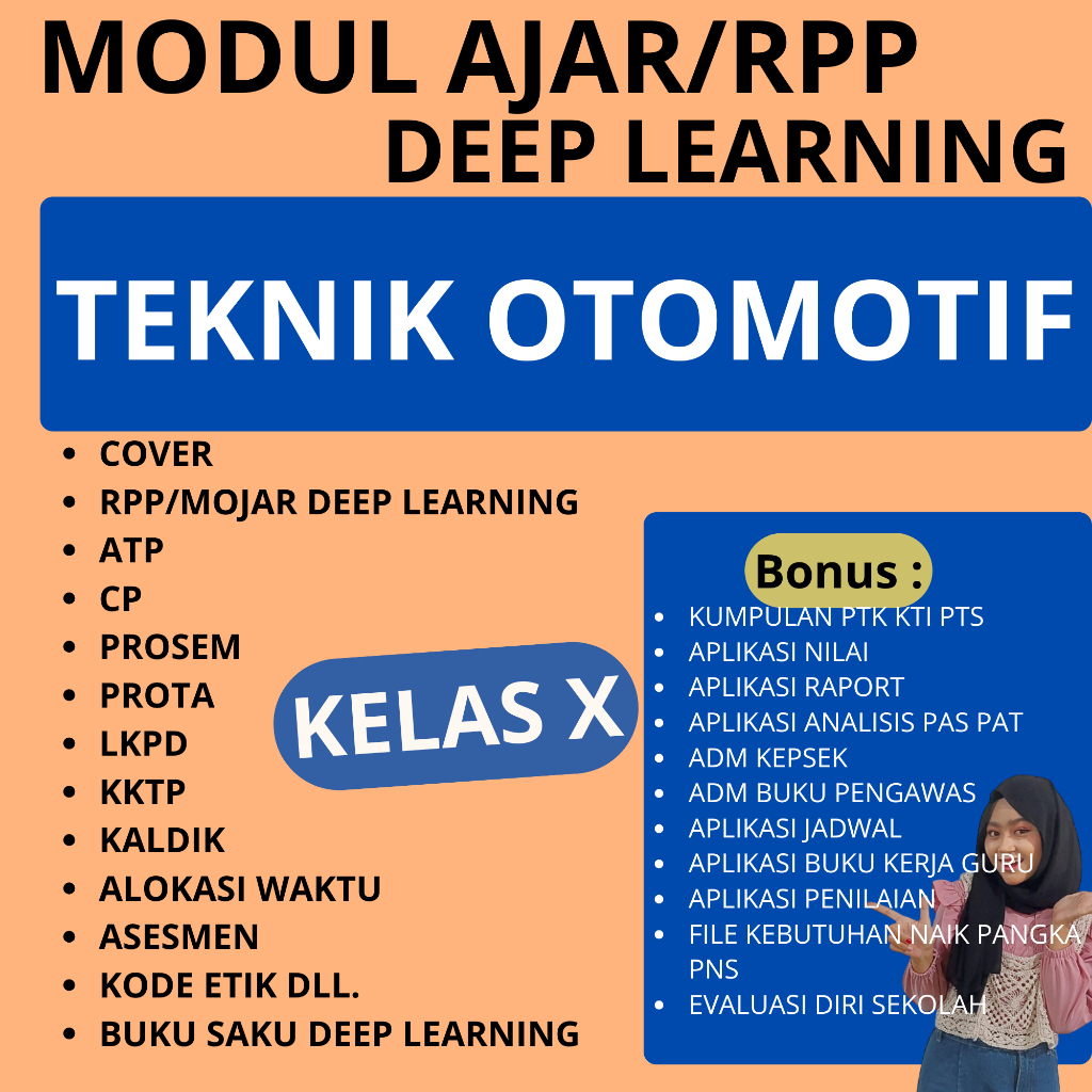 MERDEKA Modul Ajar RPP Deep Learning SMK Teknik Otomotif Fase E Kelas 10 Siap Pakai