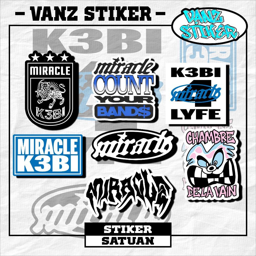STIKER SATUAN K3BI X MIRACLE TERBARU KEREN STIKER SATUAN K3BI X MIRACLE K3BI 4LIFE K3BI MIRACLE CHAM