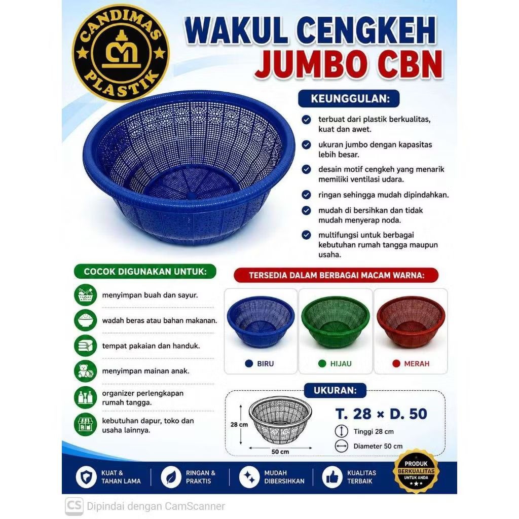 WAKUL CENGKEH JUMBO // Wakul Serbaguna // Wakul Plastik // Wakul Nasi Besar