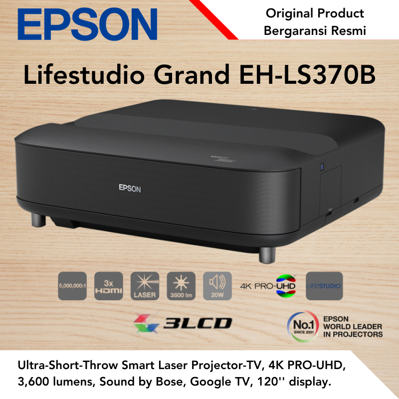 Epson Lifestudio Grand EH-LS670B 4K PRO-UHD Laser Projection TV