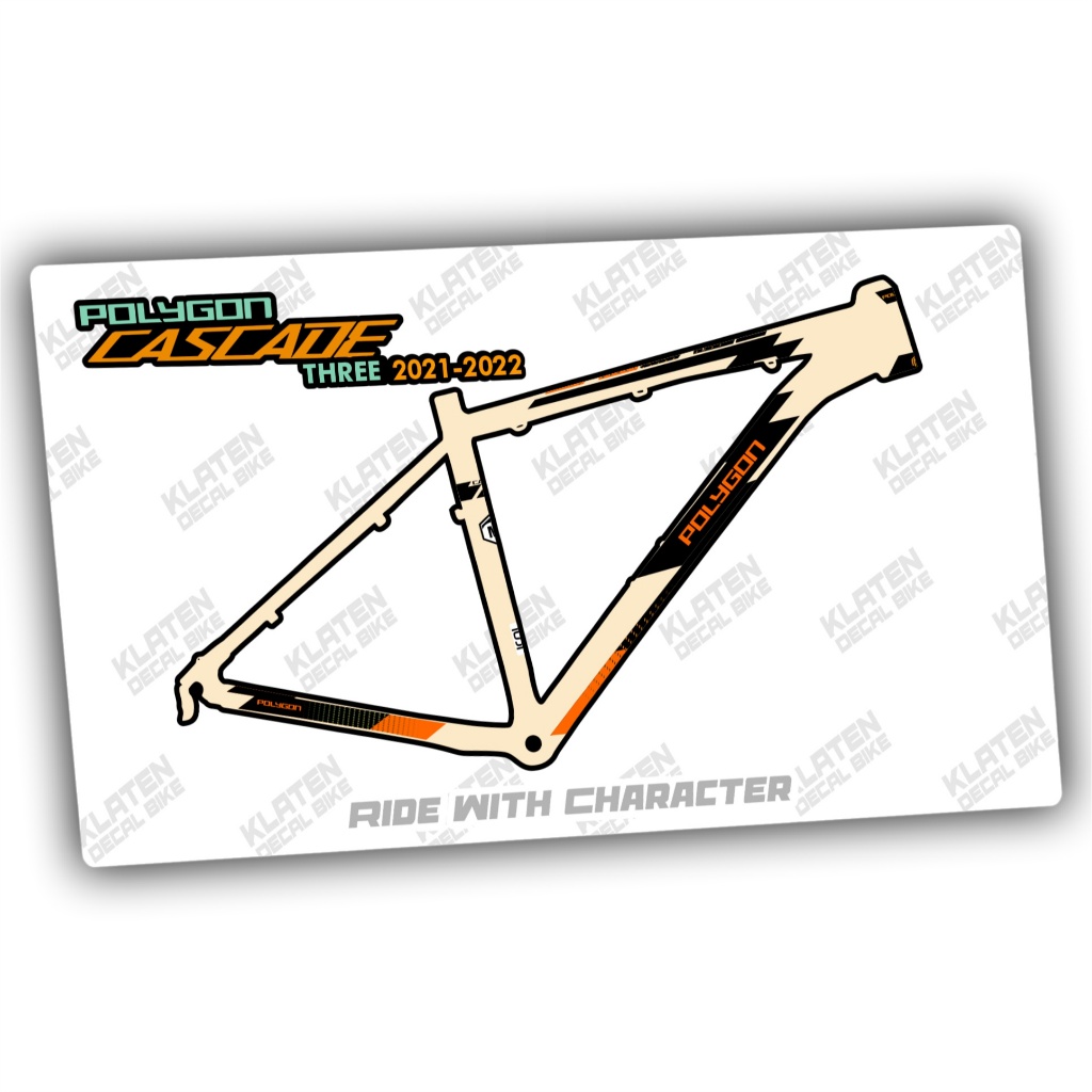 decal frame polygon cascade 3 2021 2022 Klaten Decal Bike stiker sepeda