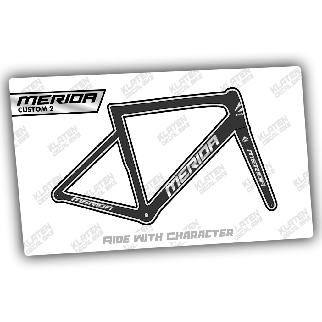 Decal Frame MERIDA 2 custom Roadbike Klaten Decal Bike Stiker Sepeda