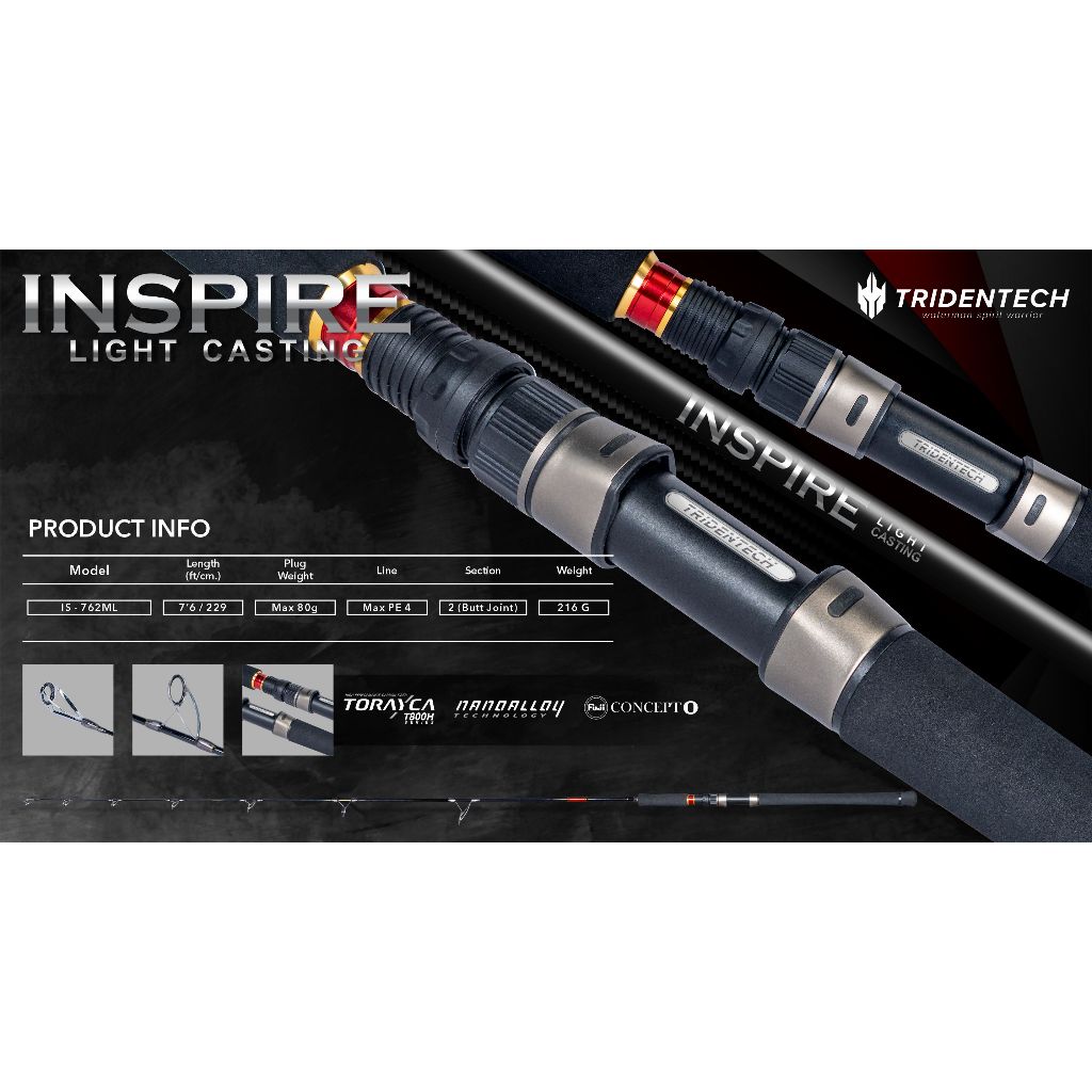 JORAN / ROD TRIDENTECH INSPIRE LIGHT CASTING SPINING / OH