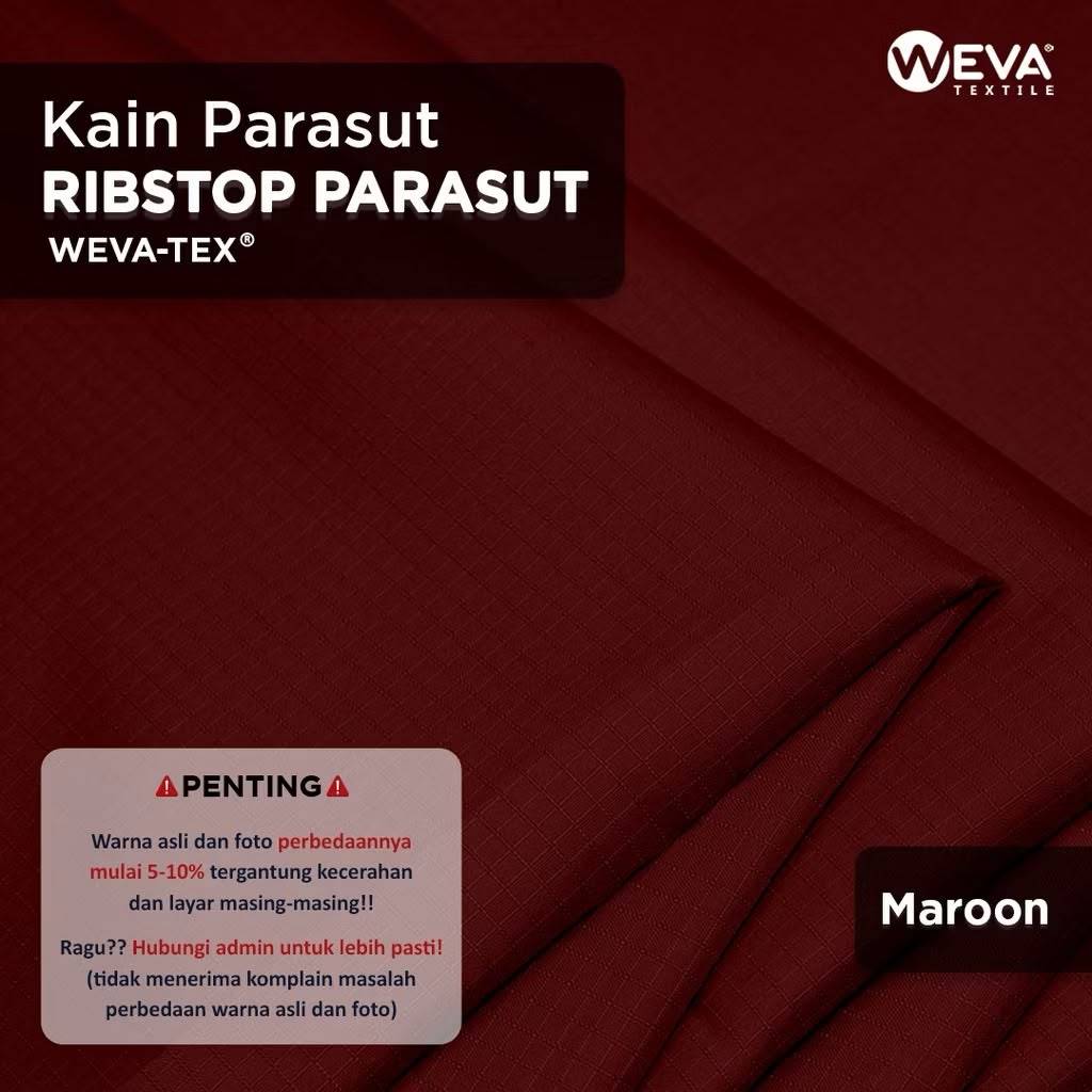 RIBSTOP PARASUT Maroon 7 Bahan Kain Ribstop Parasut Anti Air Kain Jaket Celana Dan Tas Ribstop Murah