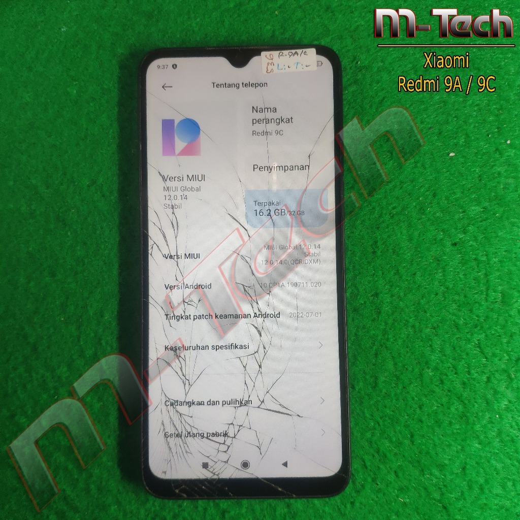 [536] LCD Plus Frame Xiaomi Redmi 9A / 9C Hidup Minus Copotan