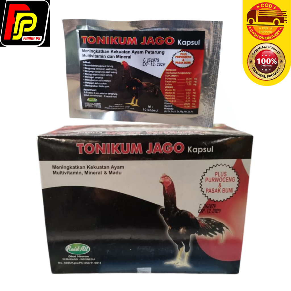 TONIKUM JAGO 10 Kapsul - Vitamin Ayam Jago