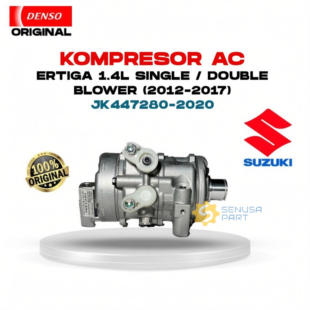 Compressor AC Mobil Ertiga 1.4L Single / Double Blower Original Denso JK447280-2020