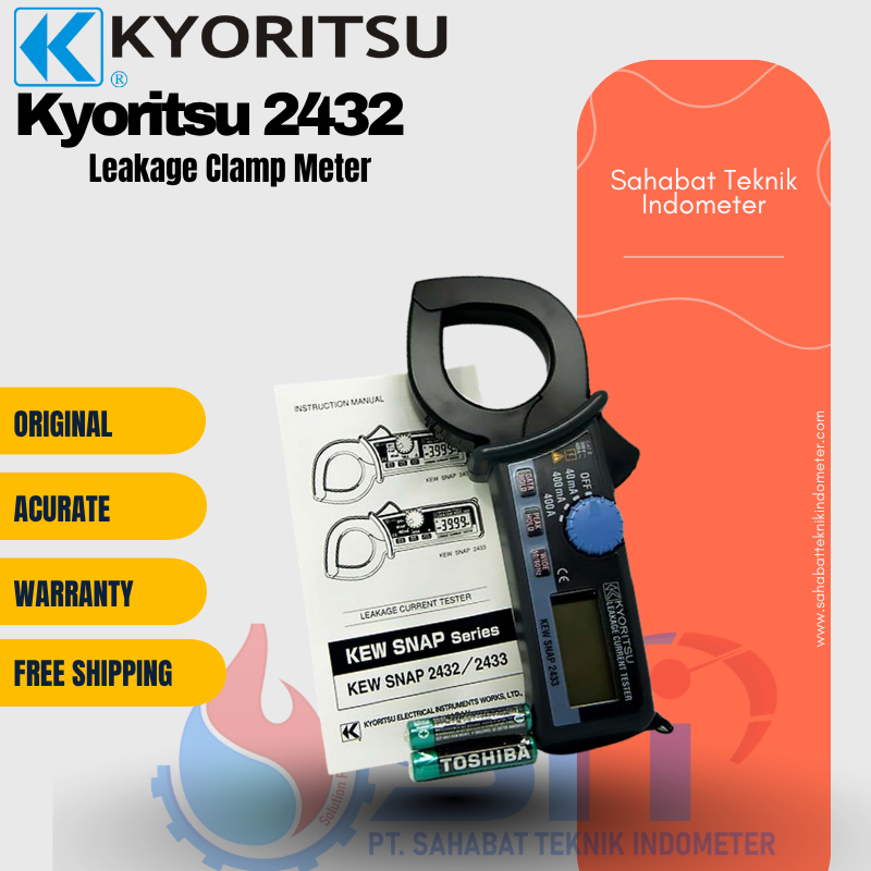 jual Kyoritsu 2432 Leakage Clamp Meter original kyoritsu