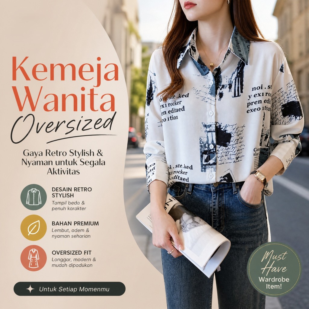 Sifon Putih Lengan Panjang Versi Korea Kemeja Fashion Wanita Longgar Kemeja Kerah Kerja Kasual