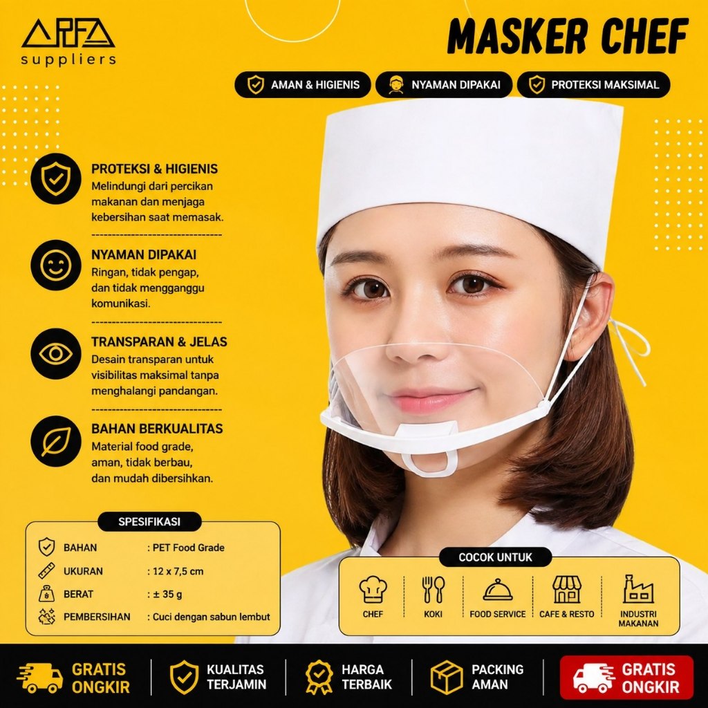 Masker Masak / chef / koki