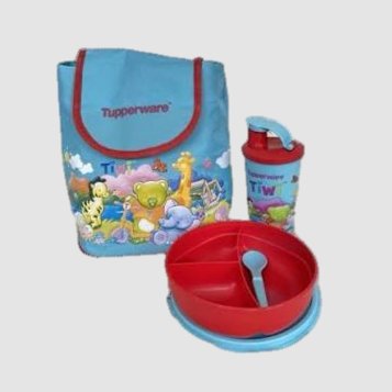 tiwi lunch set tupperware tempat bekal cwl mini