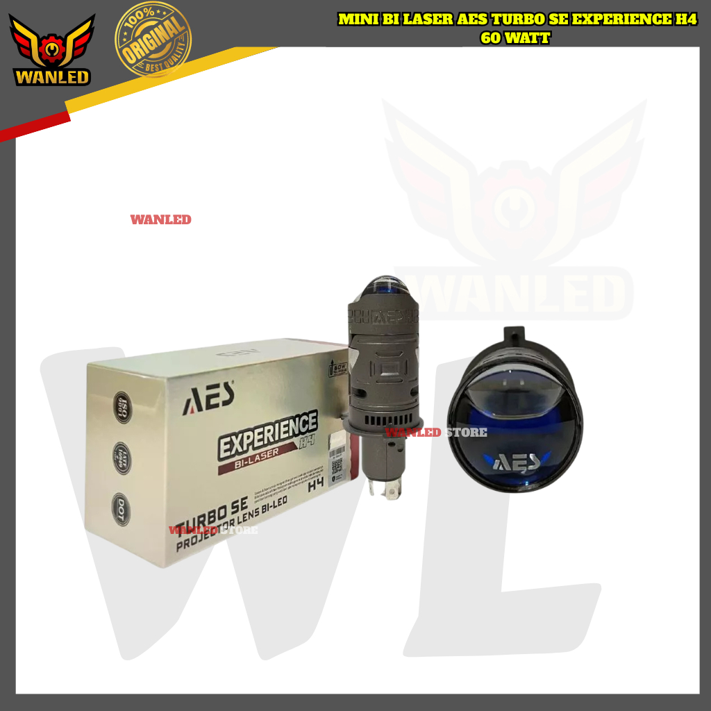 Mini Bi laser AES Turbo SE Experience H4 60 Watt Biled AES H4 Satuan