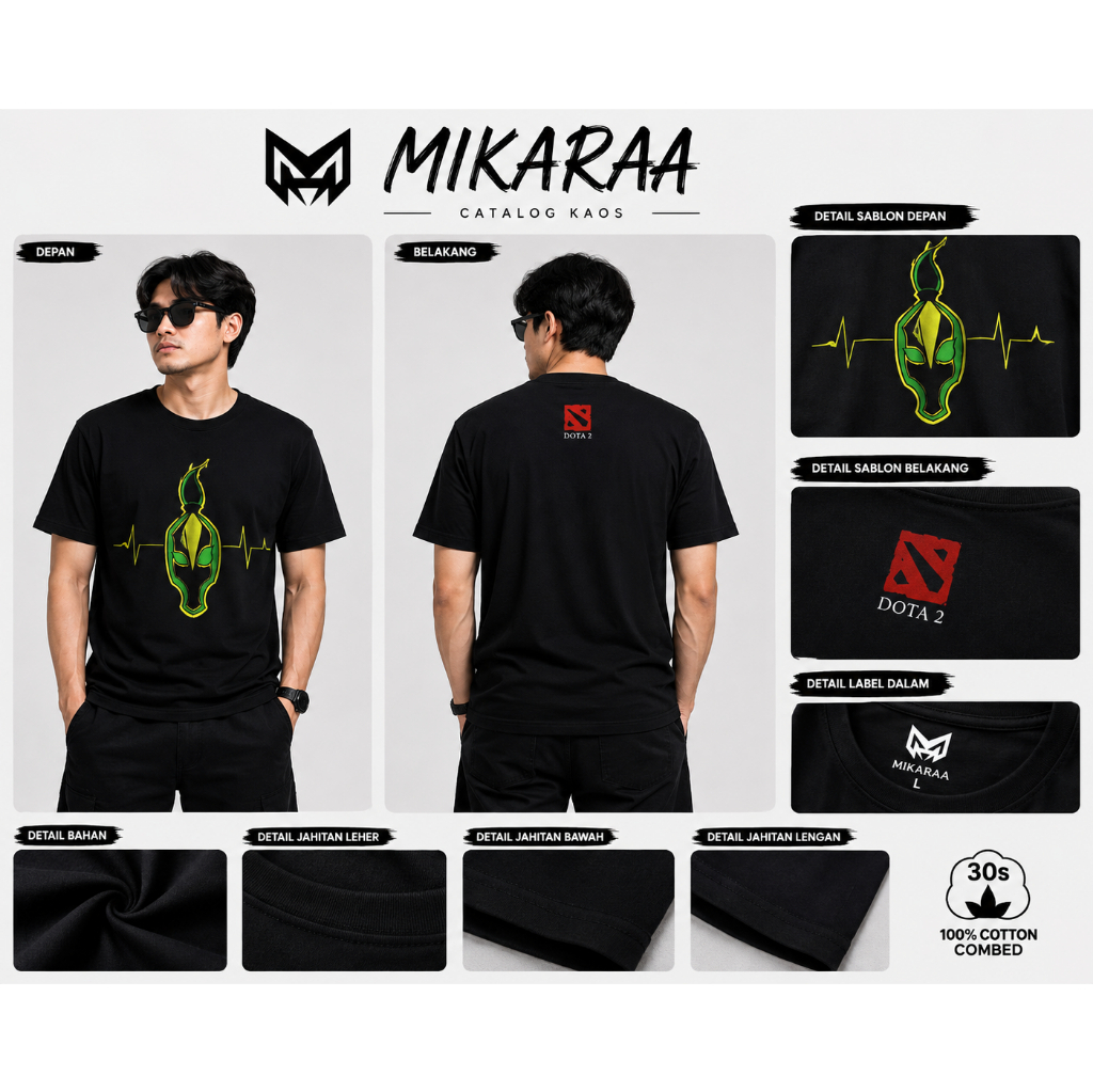 Kaos Distro Game Dota 2 Rubick Cotton Combed 30s