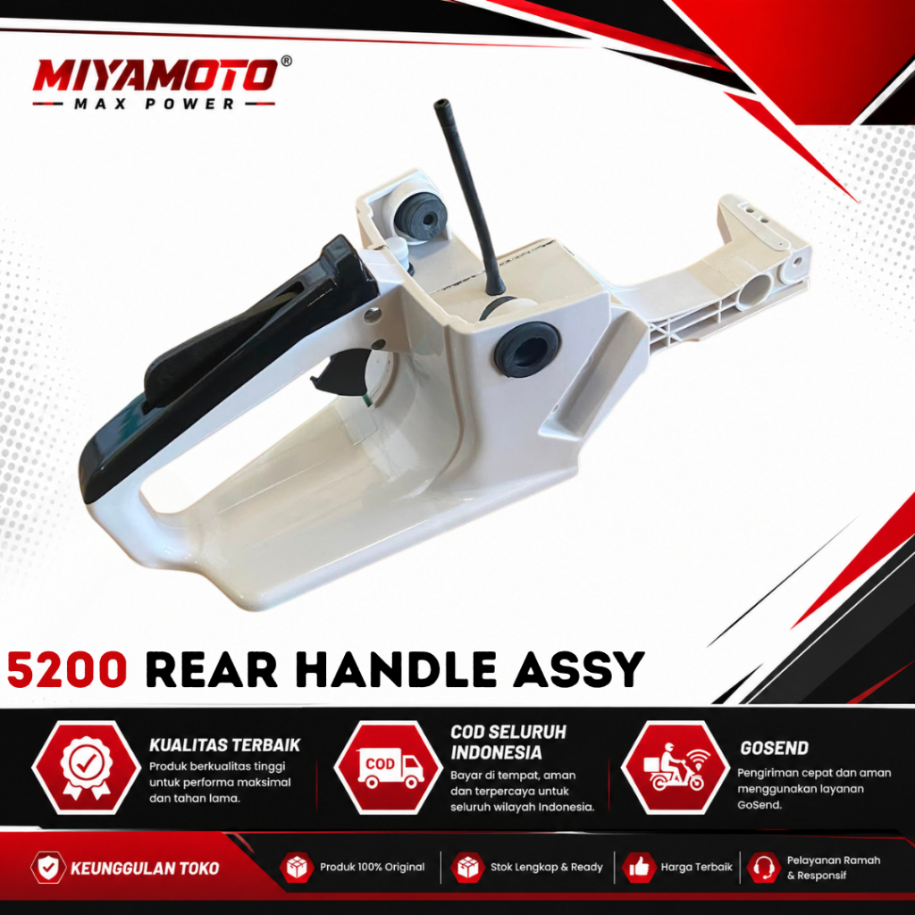 Rear Handle Assy 5200 5800 / Tangki Bensin / Stang Gas Chainsaw 5200 5800