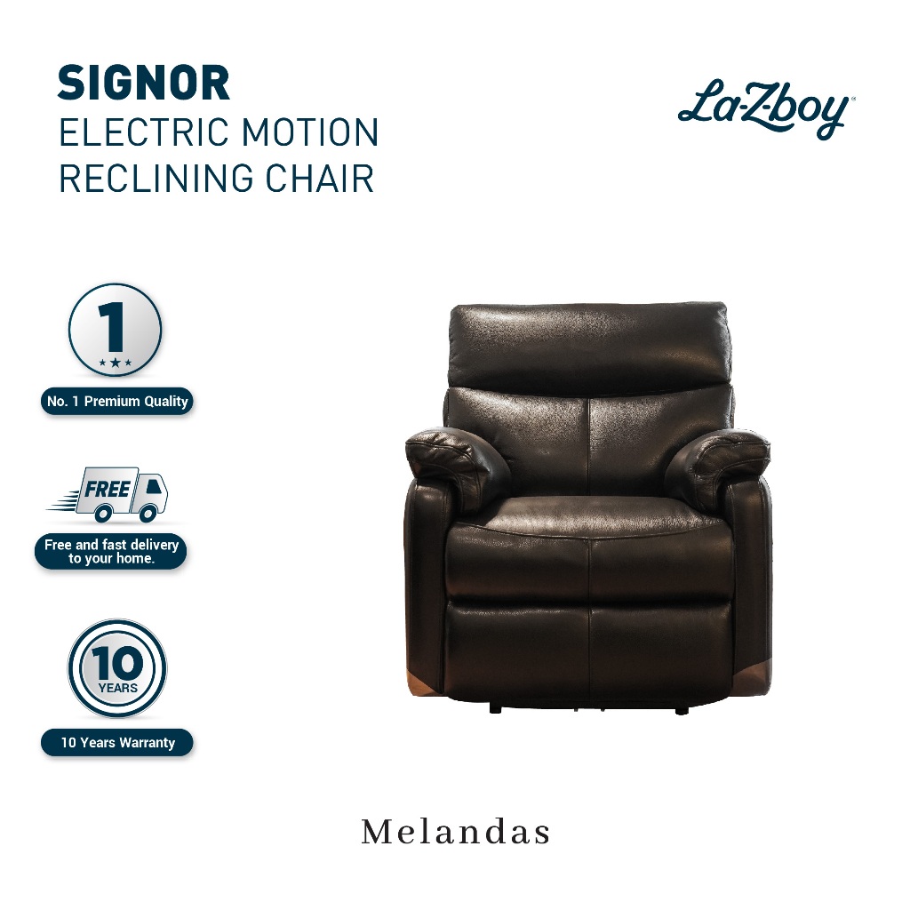 La-Z-Boy Signor Electric Sofa Premium Leather Single Recliner