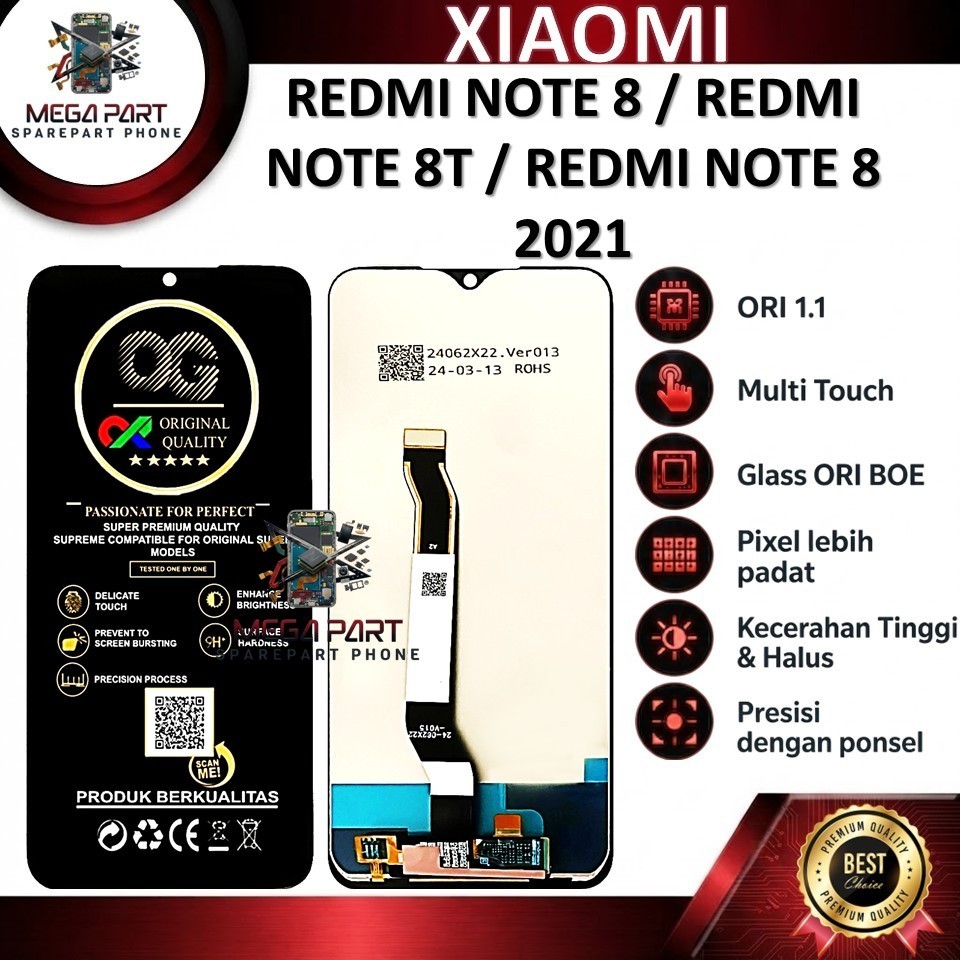 LCD TOUCHSCREEN REDMI NOTE 8 / REDMI NOTE 8T / REDMI NOTE 8 2021 ORI100%