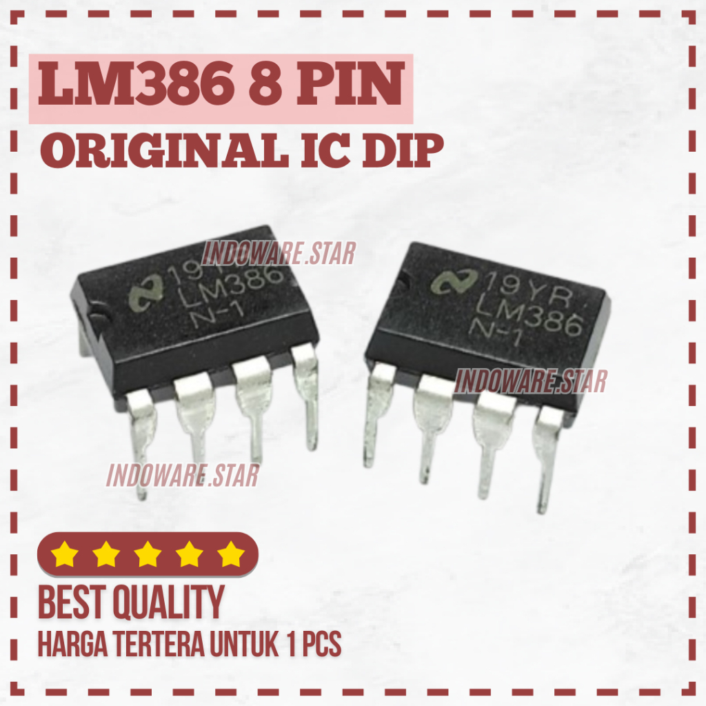 IC LM386 LM386N LM 386 N audio power 8pin LM 386 / LM386 / LM386 IC