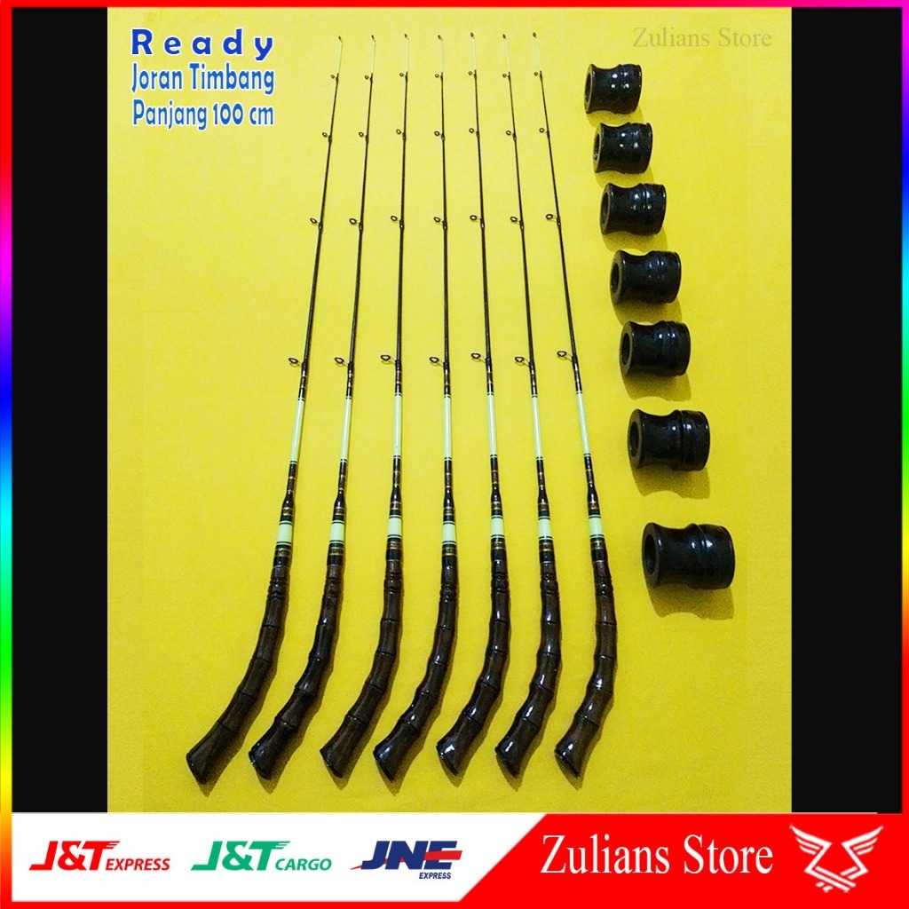 Jejer / jeujeur /joran timbang (pahul/handle paten) panjang 100 cm - pancing / mancing ikan di kolam
