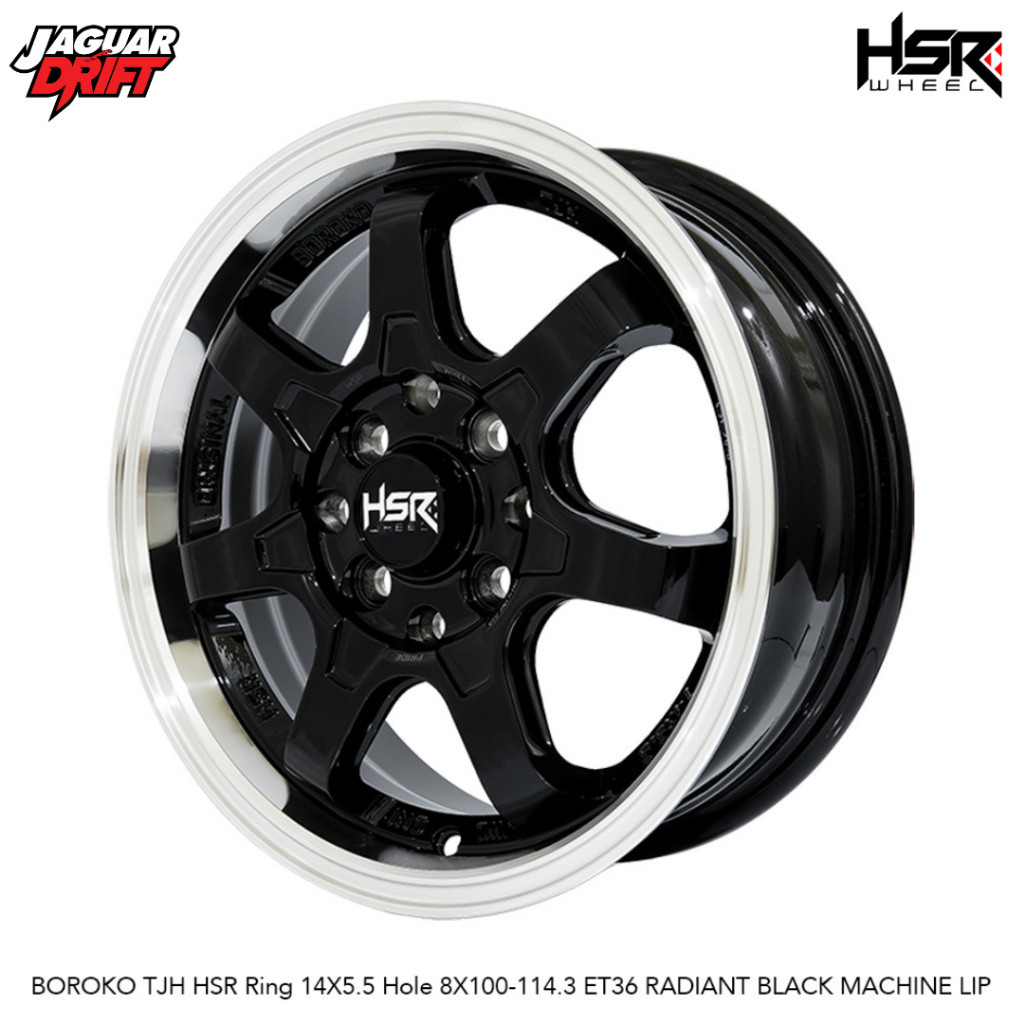 Velg Hsr Wheel Ring 14 Warna Hitam Polish Untuk Mobil Calya, Agya, Kijang Pelek Hsr Boroko Tjh R14