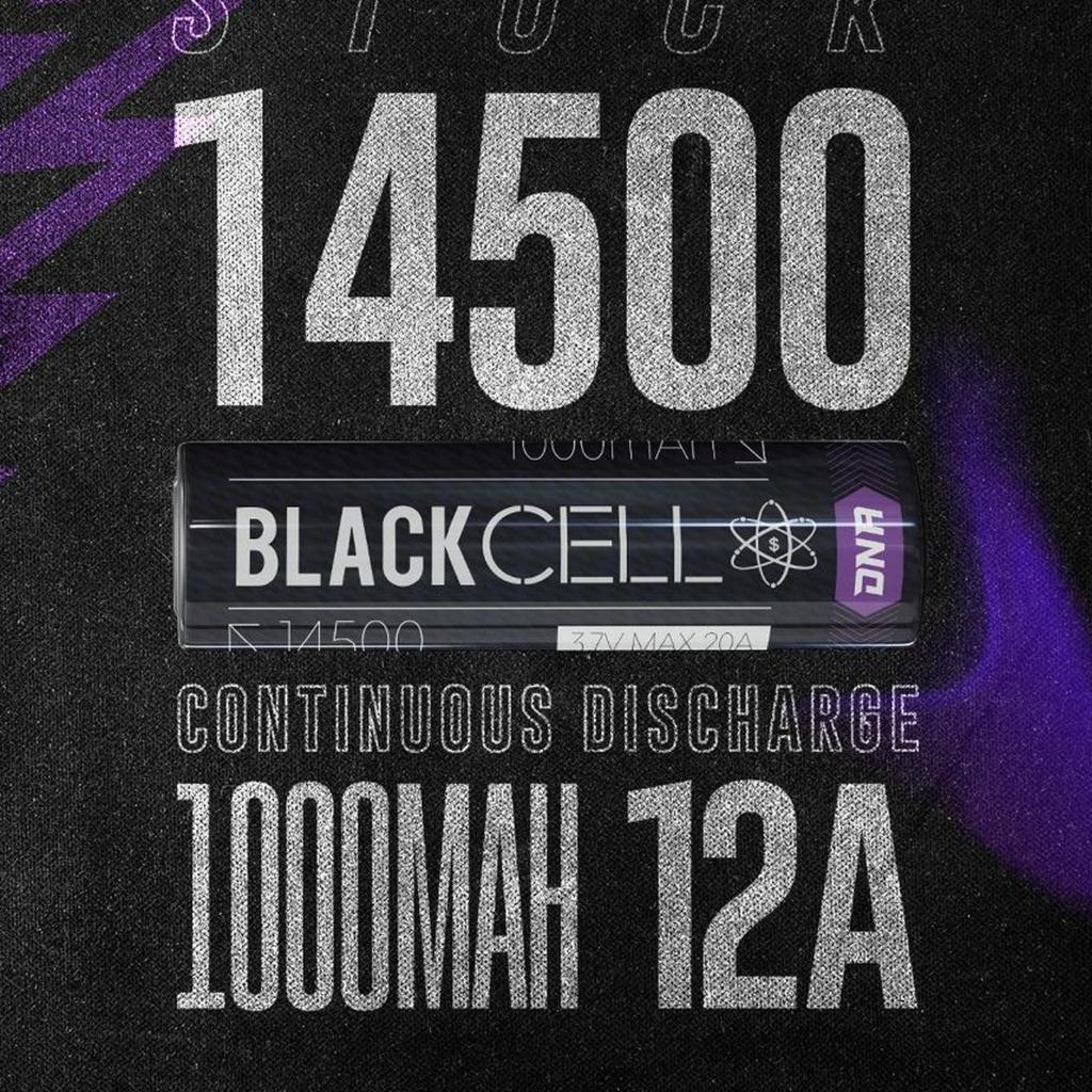 Baterai Blackcell DNA 1000mAh 12A 14500 - 100% Authentic by Blackcell Battery x VTB Project [ VAPEKU
