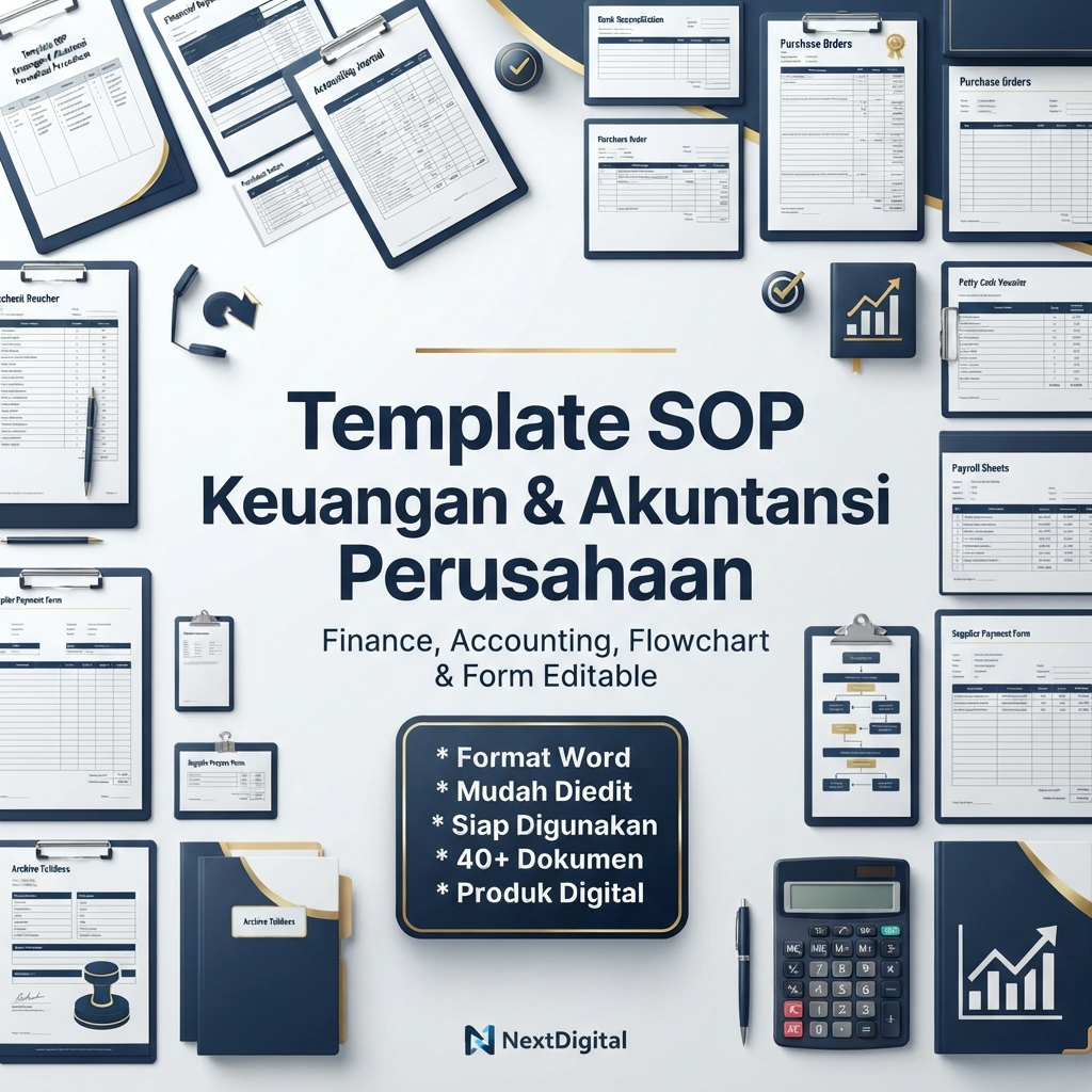 Template SOP Keuangan & Akuntansi Perusahaan Lengkap | Finance, Accounting, Flowchart & Form Editabl