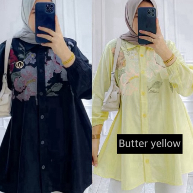 Atasan Winody Mawar Rachel Ratu Luminor Shirt by winody original