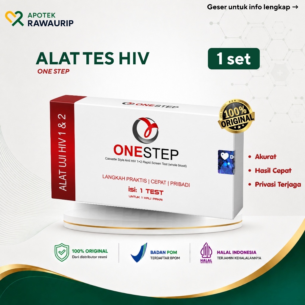 Alat Tes HIV OneStep |Tes HIV Mandiri 1 Set