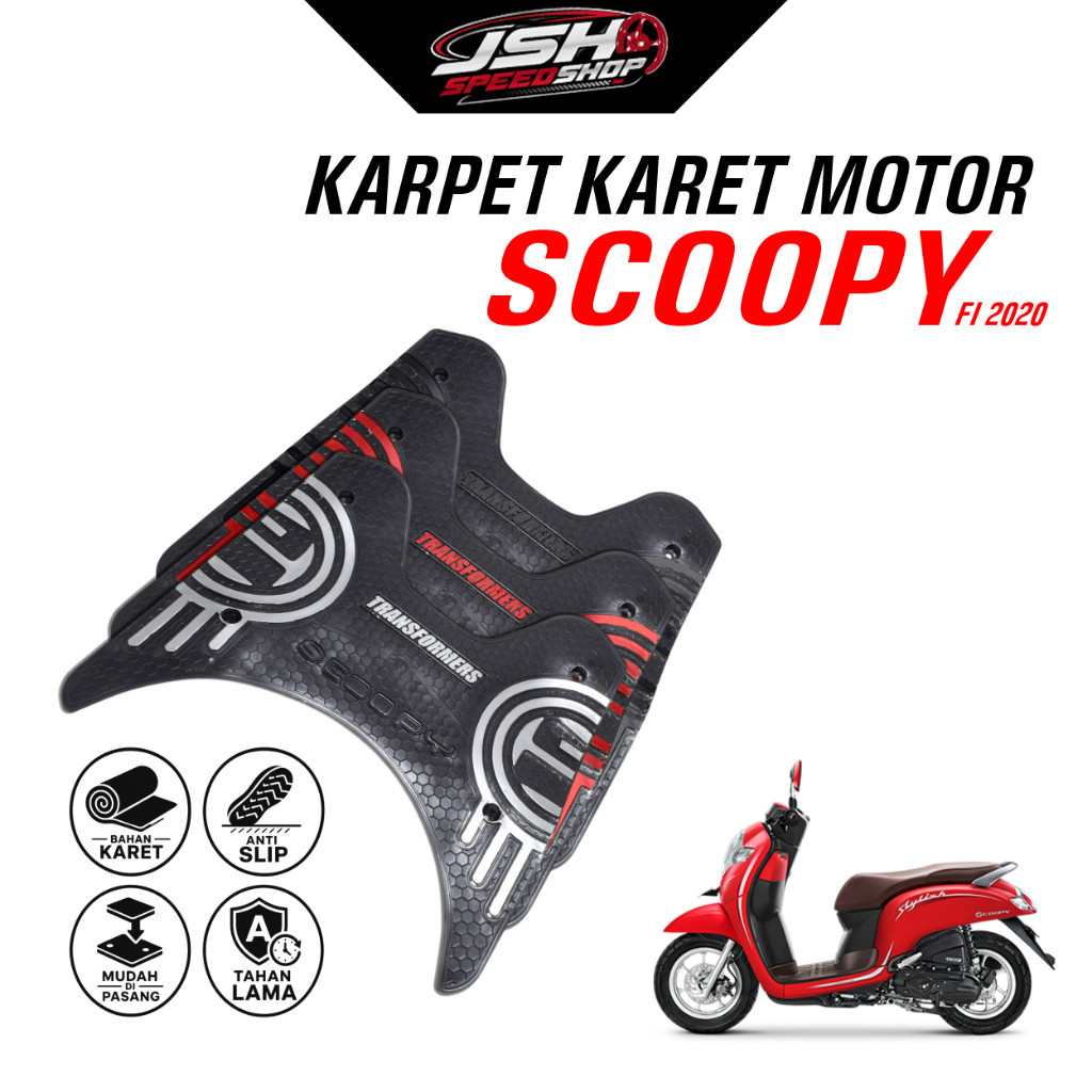Karpet Karet Alas Kaki Freeday TNF Motor Scoopy FI 2020 Anti Slip