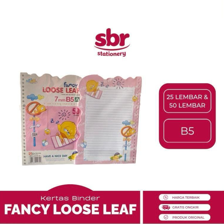 LOOSE LEAF B5 FANCY/MOTIF LUCU ISI 25 LEMBAR
