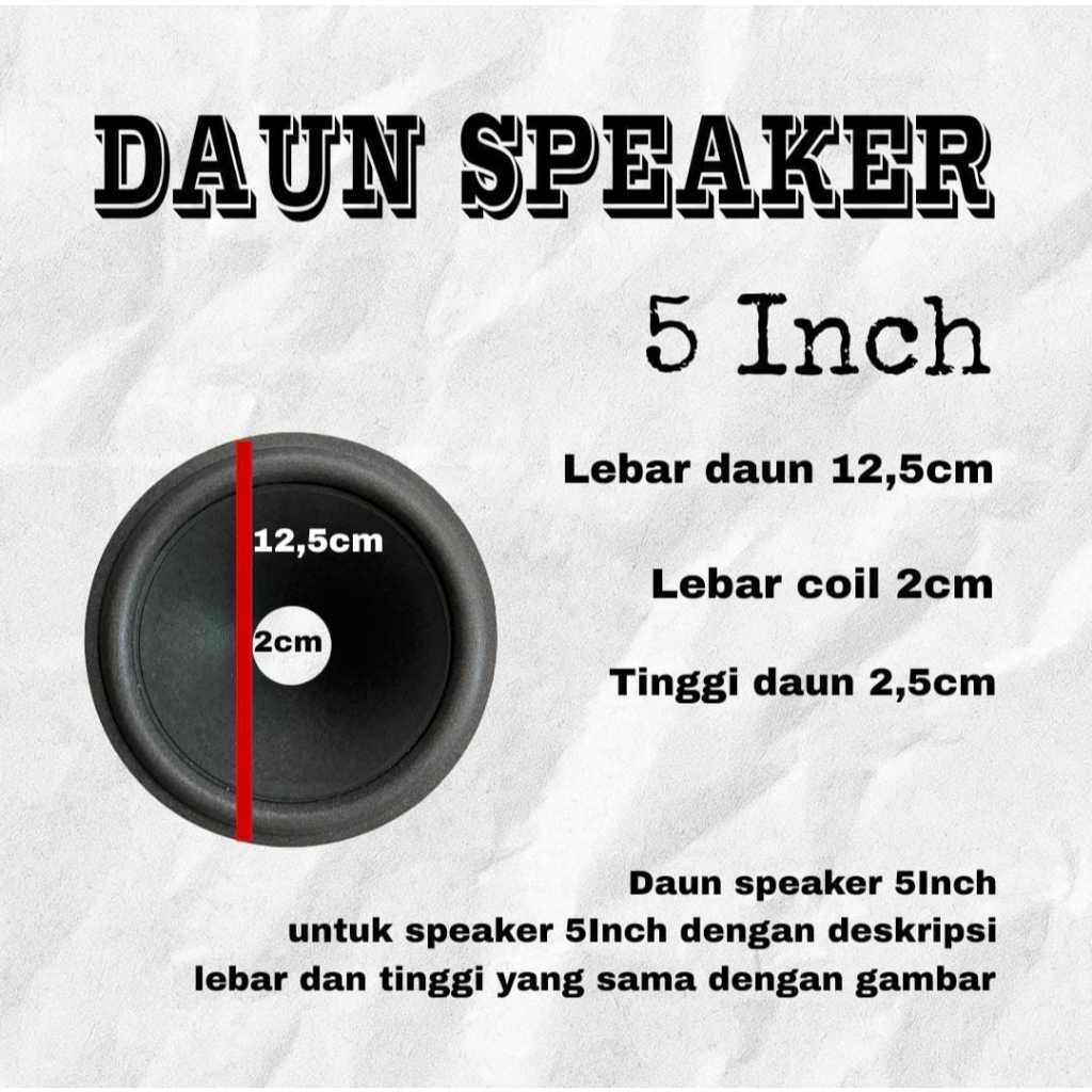 Daun Speaker 5 Inch Daun Speaker Woofer 5 Inch