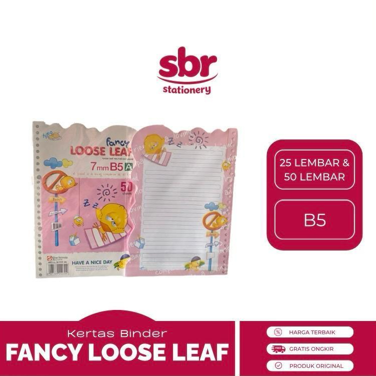 LOOSE LEAF FANCY B5 MOTIF LUCU ISI 50 LEMBAR