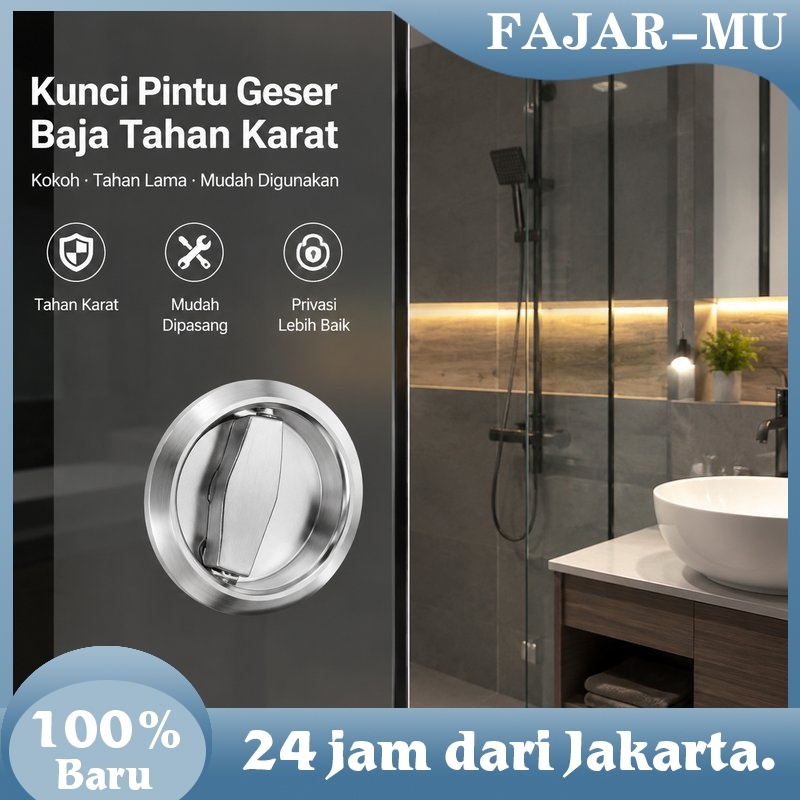 Handle Gagang Pintu Pull Flush 304 Stainless Ring Handle Pintu Tarikan Bulat