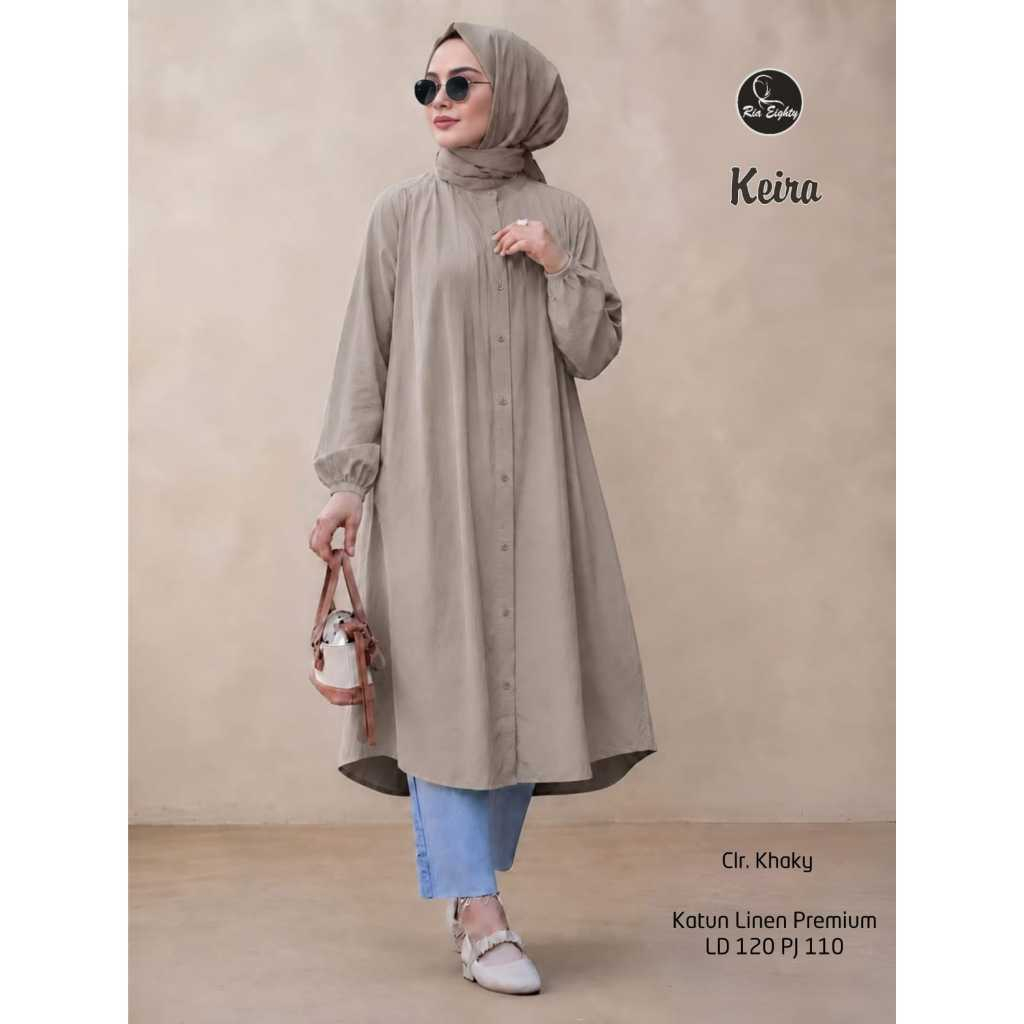 Long tunik katun polos jumbo LD 120