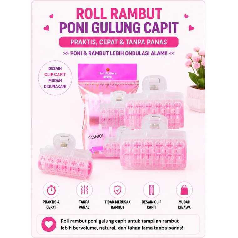 Acckini - Roll Rambut Poni Gulung Capit Kecil / Roll Gulung Poni / Pengeriting Rambut / Alat Styling