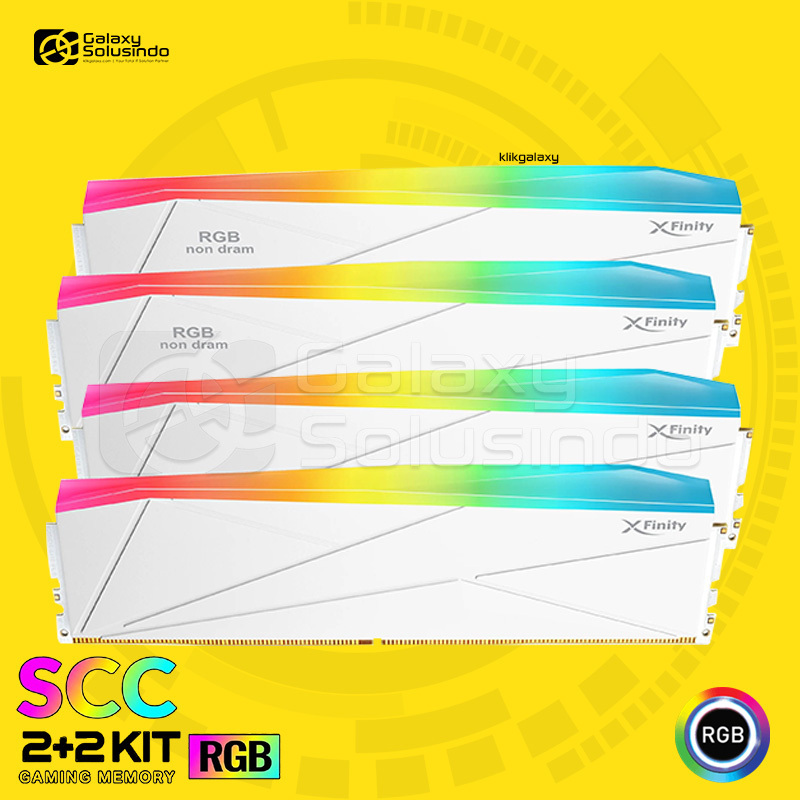 V-COLOR Manta XFinity RGB SCC KIT 32GB (2X16) DDR5 8000MHz CKD - White TMXFCL1680838WS-DW Memory RAM