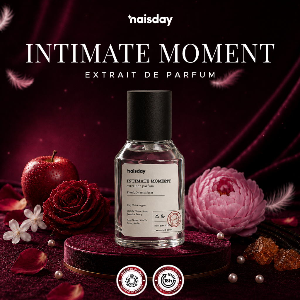 NAISDAY Intimate Moment Parfum Tahan Lama – Extrait de Parfume Floral Fruity Cocok Untuk Wanita 30ml