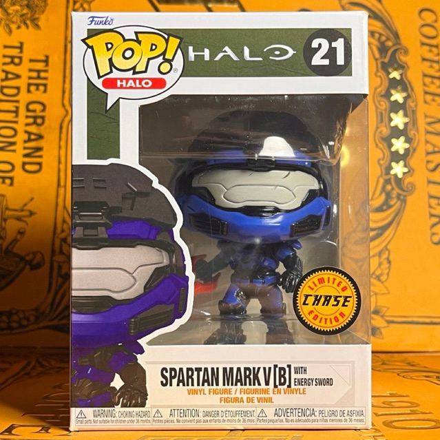 Funko Pop HALO - Spartan Mark V(B) with Energy Sword CHASE #21