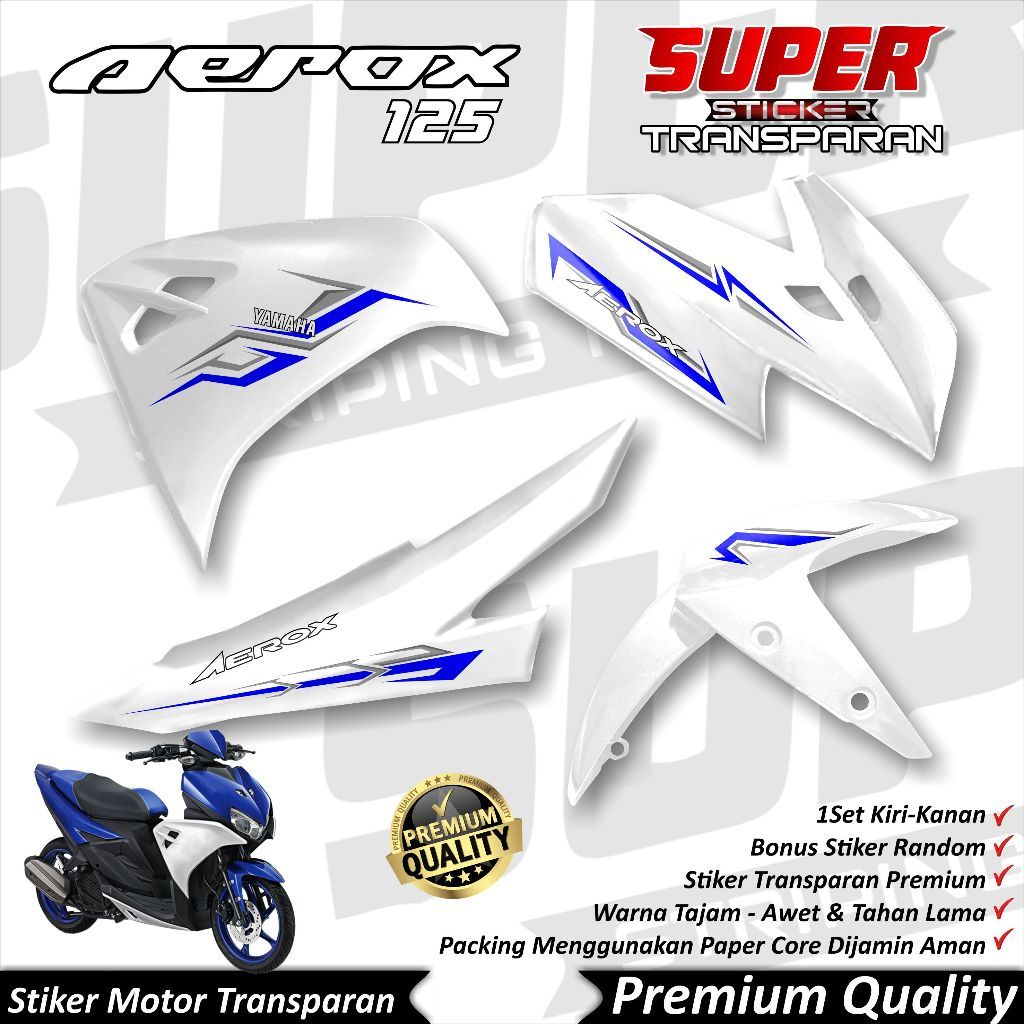 Stiker Aerox Transparan keren Striping Aerox 125 Stiker Transparan UV AeroxStriping Aerox 125 ROW