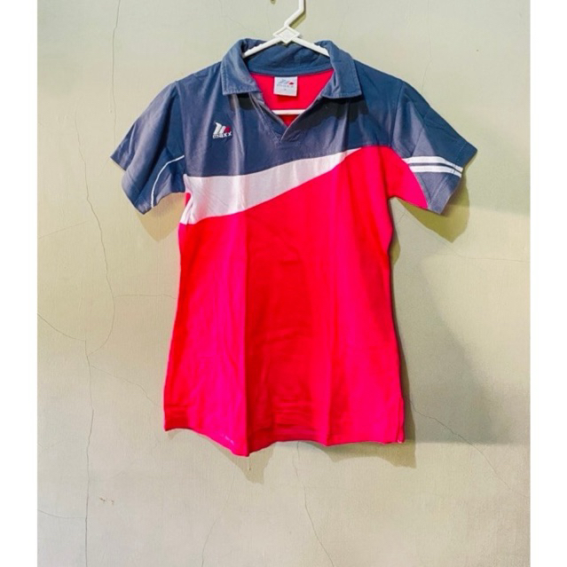 Jersey badminton wanita Maxx pink grey