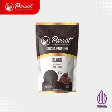 Parrot Black Cocoa Powder Bubuk Kakao murni 1Kg/ Coklat Bubuk Hitam/ coklat bubuk parrot/ cocoa powd