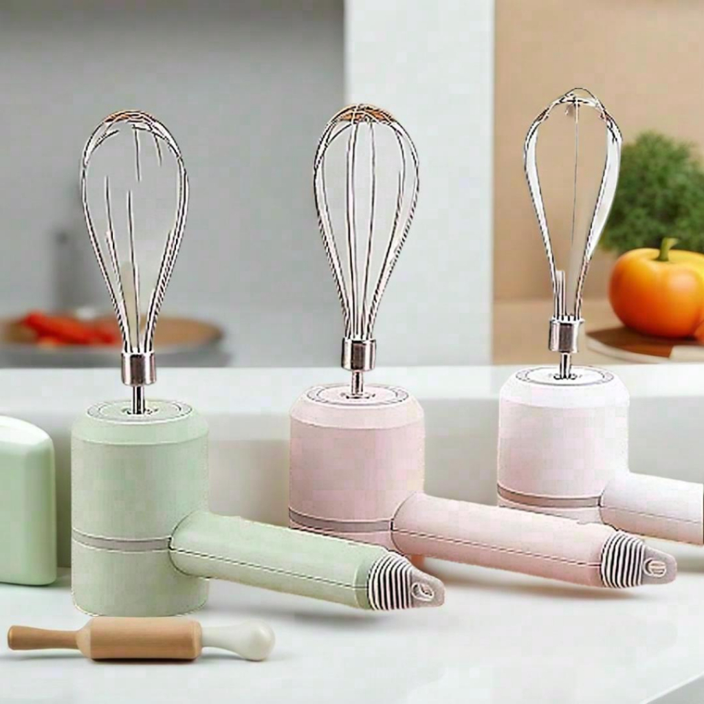 Wireless Charging Egg Beater / Mixer Makanan Listrik Nirkabel / Blender Tangan 3 Kecepatan Egg Beate