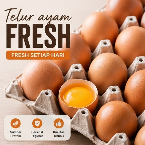 Telur Ayam Kiloan Fresh Negeri Kampung Omega Bandung Timur Ujung Berung